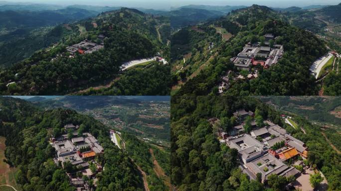 最新成都金堂县慈云寺航拍合集