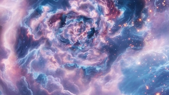 超现实的星云云景在空灵的颜色