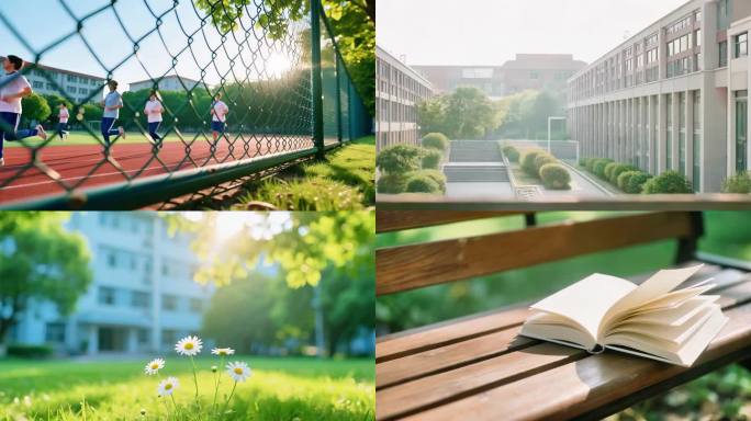 4K学校校园毕业季学生空镜