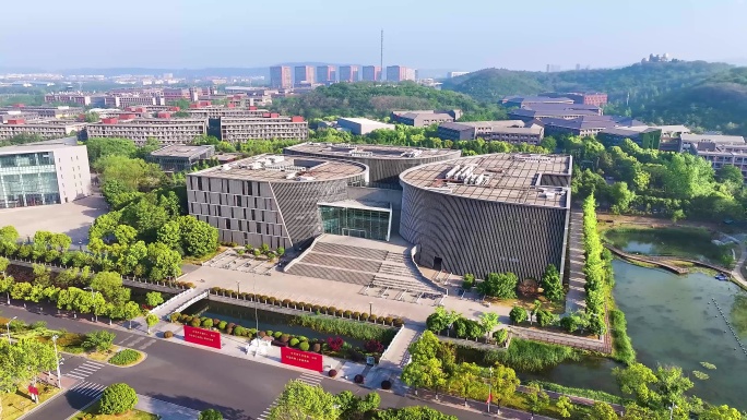 南京大学仙林校区航拍4k大学高校校园