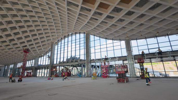 4k高铁站建设  交通基础设施施工
