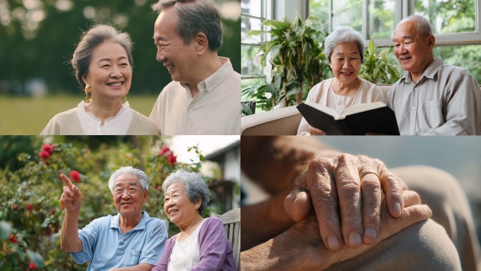 晚年生活退休老人幸福老年生活幸福晚年