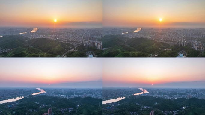 益阳城市日出