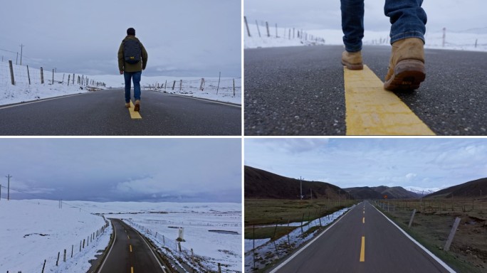 笔直公路徒步旅行