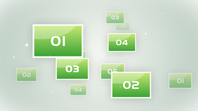 六款无插件绿色图片汇聚冲屏上升AE模板