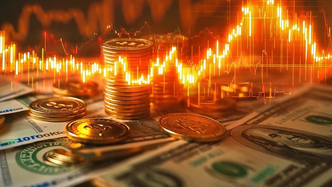 金融粒材货币金币股票基金素材