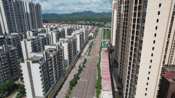 高密度住宅区航拍会昌4K
