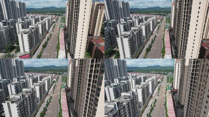 高密度住宅区航拍会昌4K