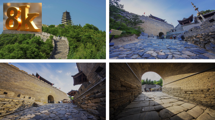 山西雁门关古迹建筑景观延时8k