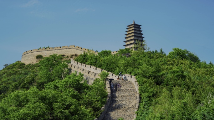 山西雁门关古迹建筑景观延时8k