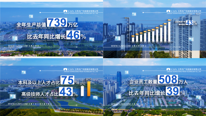 蓝色简洁企业数据包装