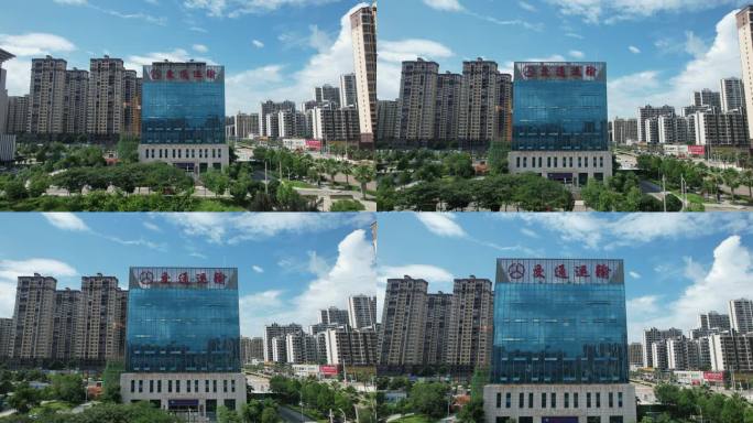 城市建筑群与蓝天白云会昌4K