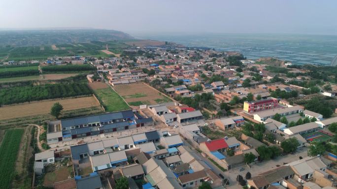 陕西黄河沿岸农村房屋巷道航拍01【套组】