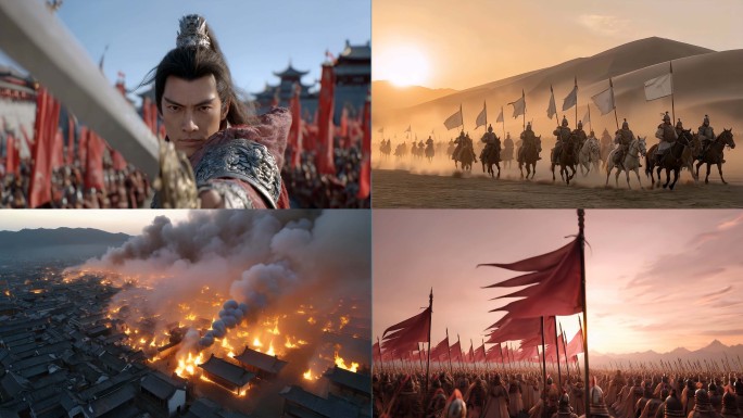 古代打仗古代战争骑马砍杀征金戈铁马冷兵器