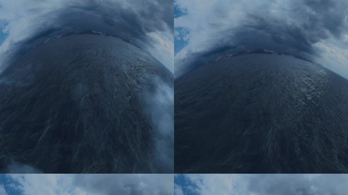 海面风暴乌云压顶