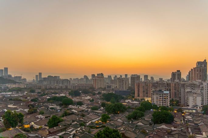 福州东街口日落景观