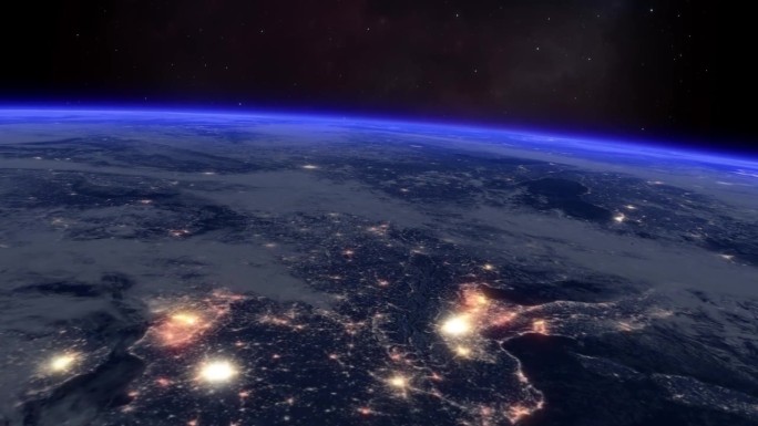 夜间的地球立交桥