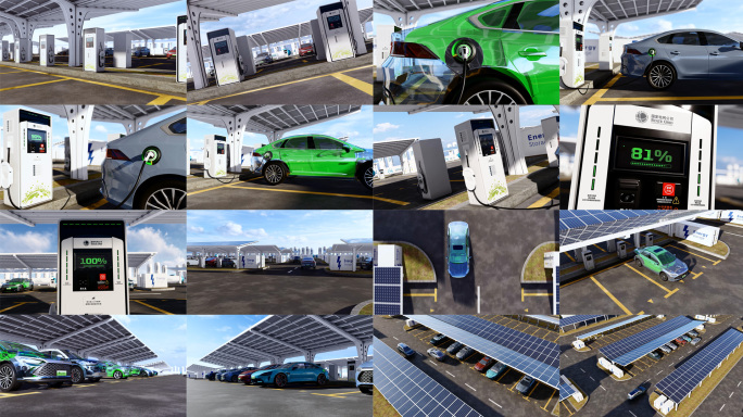 光储充一体化科技充电站新能源汽车充电桩