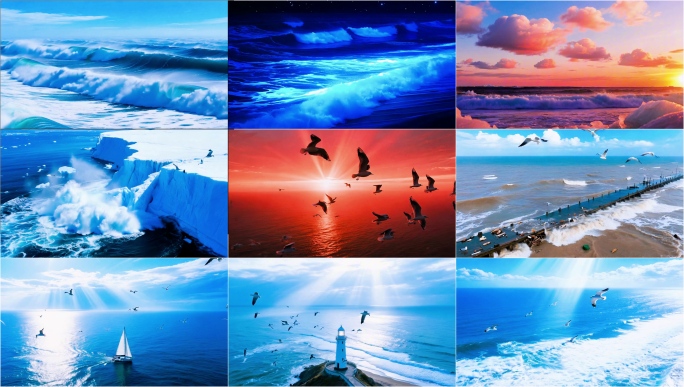 【高清】海阔天空Beyond海浪灯塔海鸥