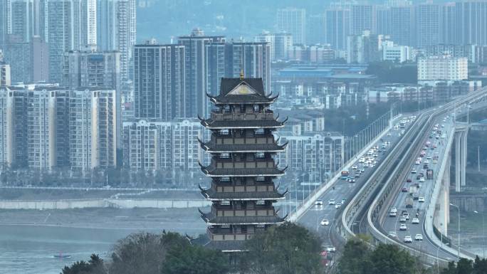 重庆大渡口揽江公园和白居寺大桥
