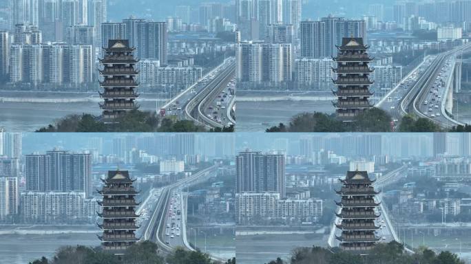 重庆大渡口揽江公园和白居寺大桥