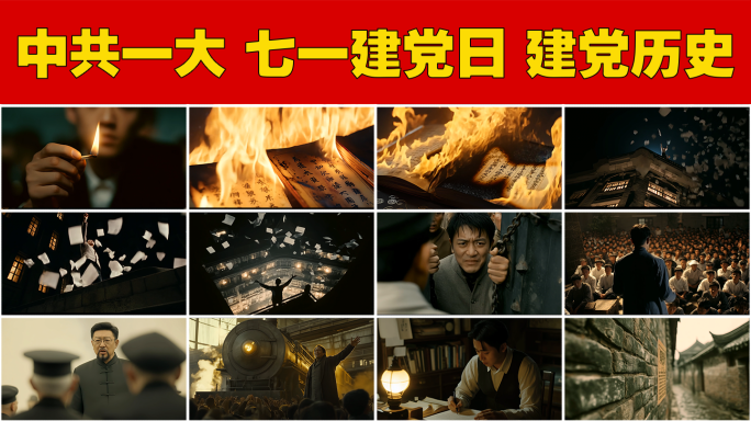 七一建党伟业中共一大南湖红船红色辉煌党史