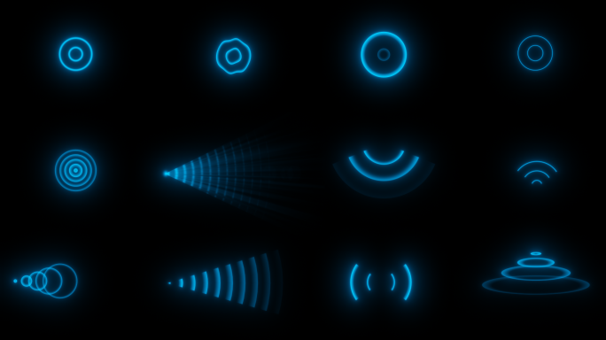 （12款）科技信号圆形扩散超实用扫描光效