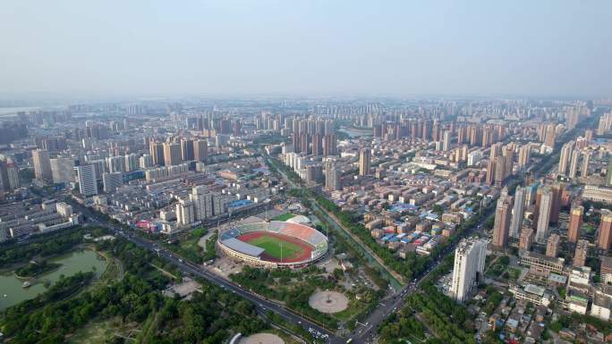 新乡市体育中心航拍