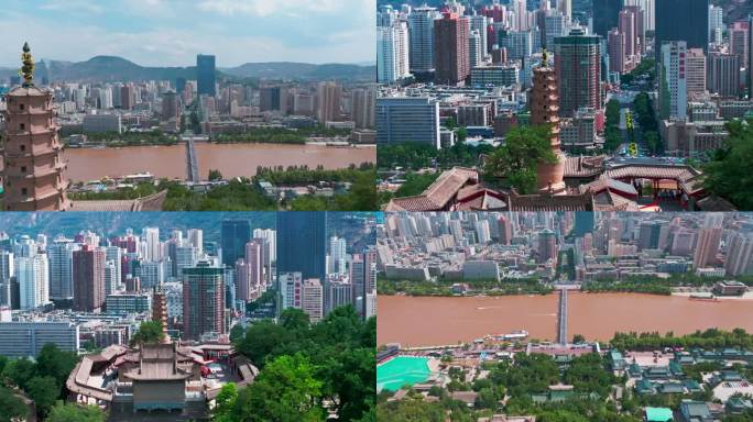 兰州航拍旅游宣传片4K多段素材合集