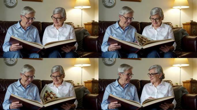 老年夫妇温馨回忆相册 老夫妻共赏家庭照片