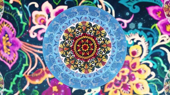 云南彝族花纹图案背景