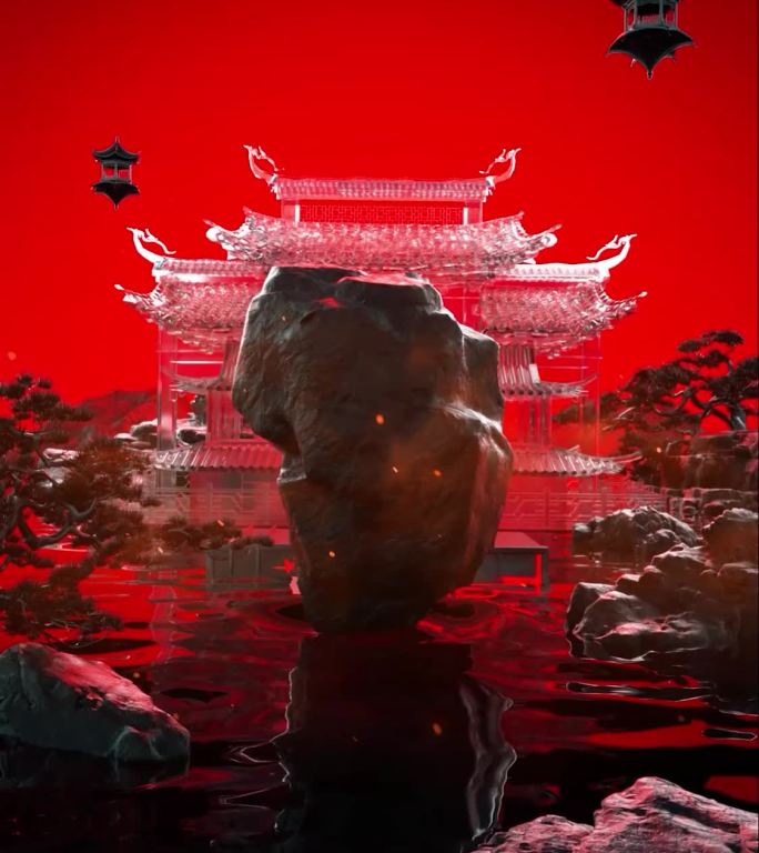 中国风 高端 倒计时 晚会 邀请函