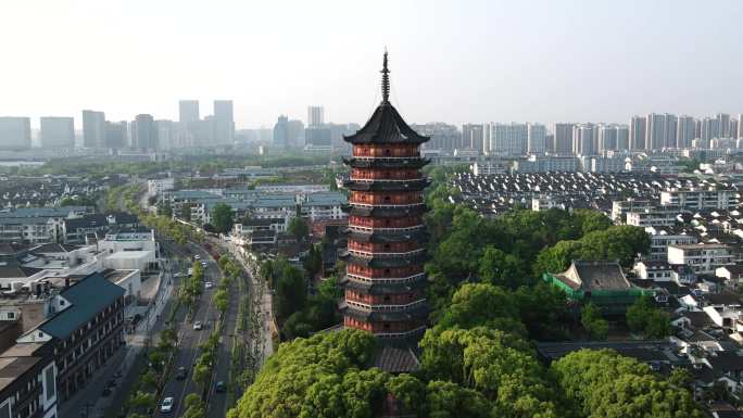 苏州园林古塔风光 北寺塔