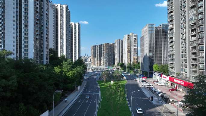 重庆快速路三纵线道路航拍合集一