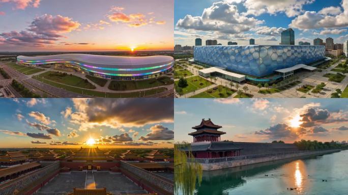 天安门故宫北京城市地标建筑风光美丽中国