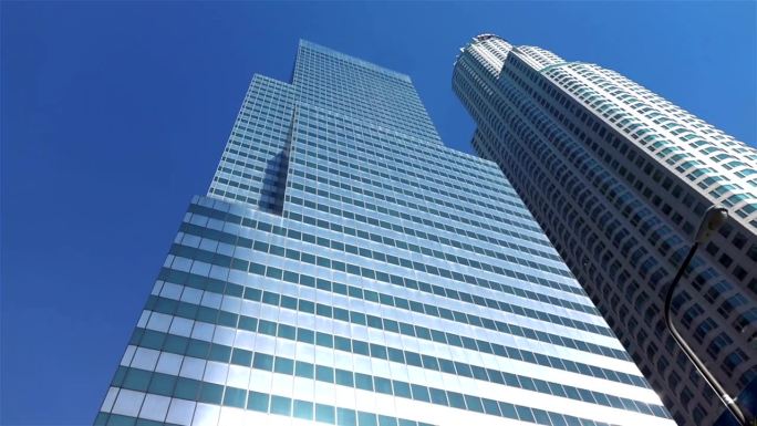 洛杉矶市中心的摩天大楼以120帧/秒的速度运动