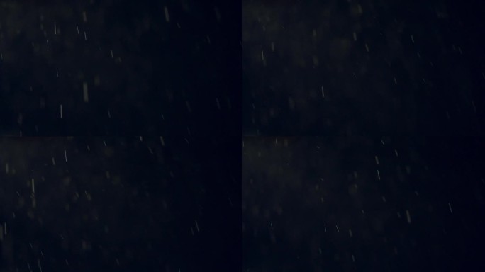 雨夜中的雨滴落在慢动作降雨中
