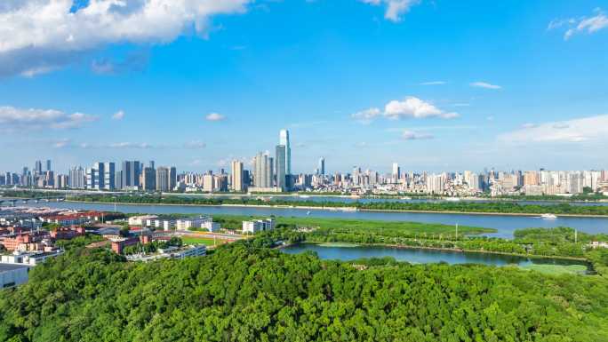 长沙城市风光延时航拍