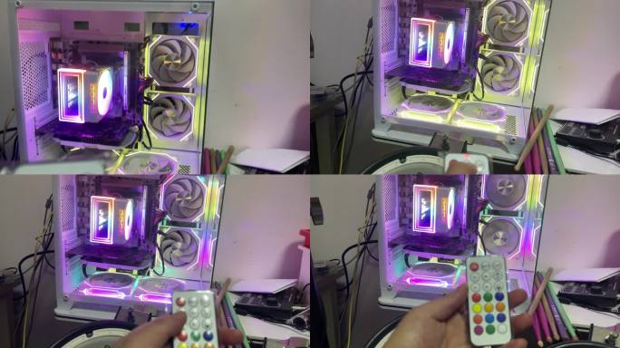 可遥控灯光的海景房电脑机箱主机展示