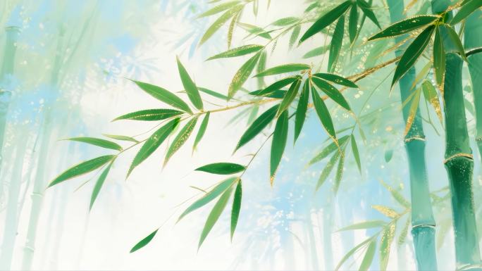 水墨竹林意境