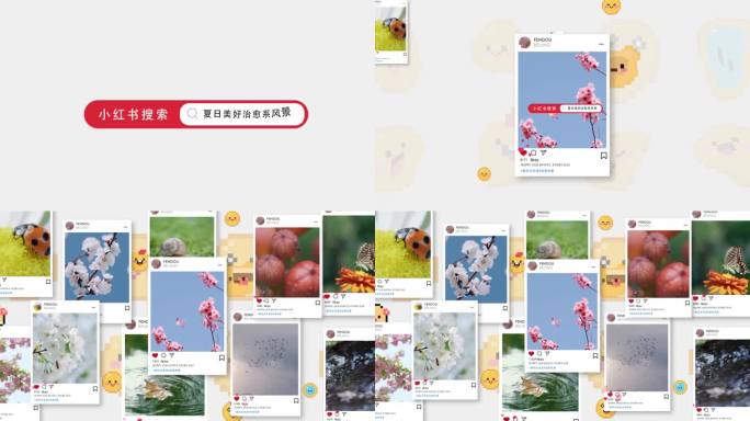 小红书 搜索热搜 朋友圈多图弹窗 ins