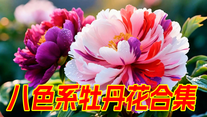 八大色系牡丹花盛开合集