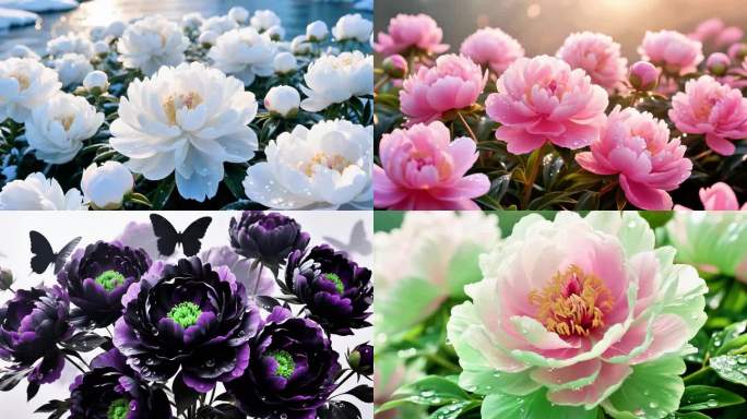八大色系牡丹花盛开合集