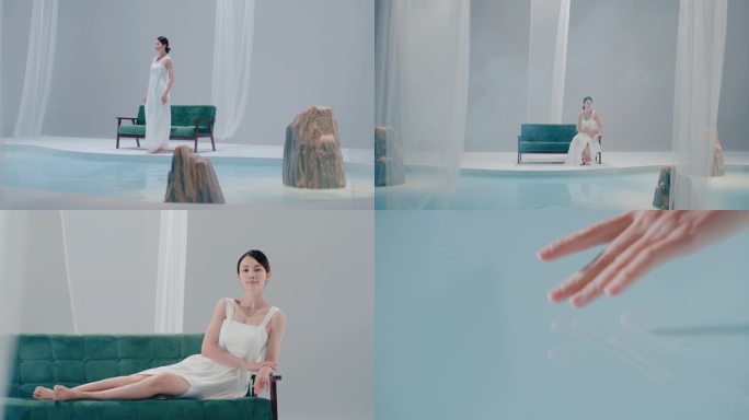 美容整形、意境美女、水池美女