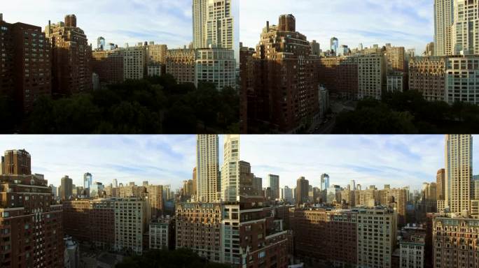 纽约市鸟瞰图。美国市长城市。