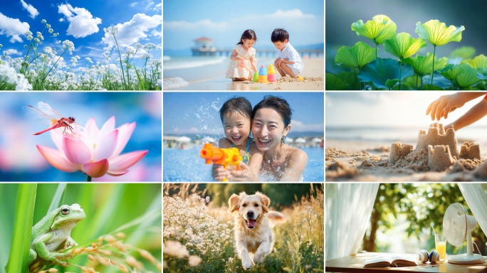 夏天日系小清新治愈唯美盛夏炎热自然小暑