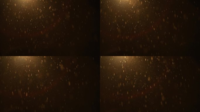 雨夜中的雨滴落在慢动作降雨中