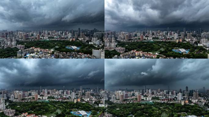 广州乌云台风暴雨 越秀
