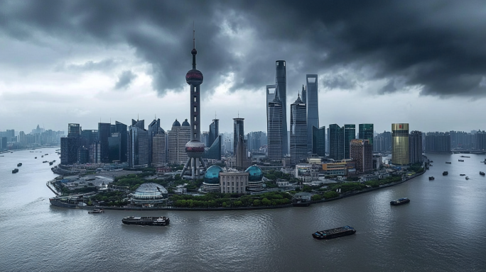 闪电城市雷暴天气景观野外闪电