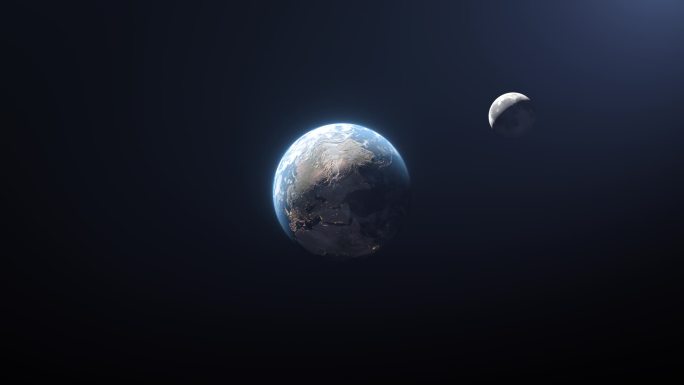 AE地球到宇宙空间穿梭生命起源概念片头